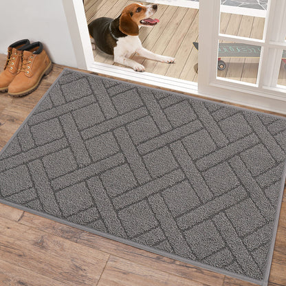 COSY HOMEER Indoor Doormat, Front Door Mat Non-Slip for Entrance, Absorbent Resist Dirt Door Rug for Inside, Low-Profile Welcome Mat, Entryway Rug Floor Mats Machine Washable