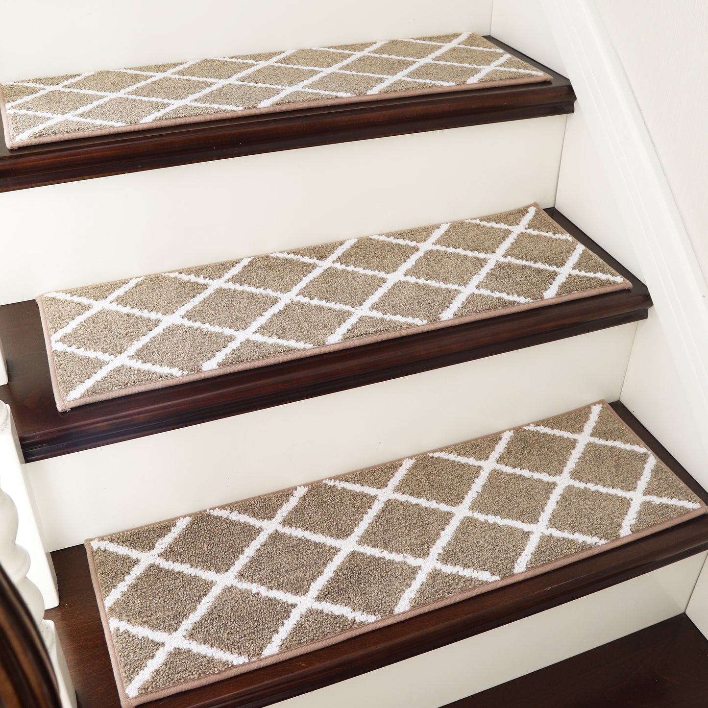 COSY HOMEER Edging Stair Treads Non-Slip for Wooden Steps, 9"x28", Indoor Carpet Stair Runners for Kids Elders and Pets, Machine Washable, 100% Polyester, TPE Backing