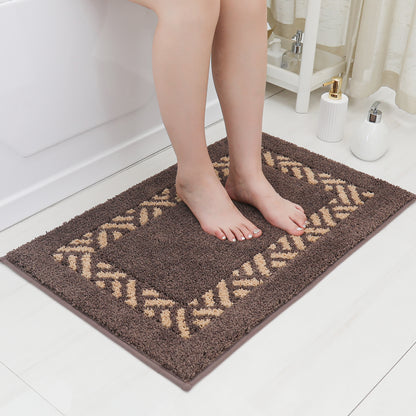 COSY HOMEER Microfiber Bathroom Rug, Soft and Absorbent Bath Mat Non-Slip, Thick Plush Bath Rugs Machine Washable for Bathroom Floor, Tubs and Showers