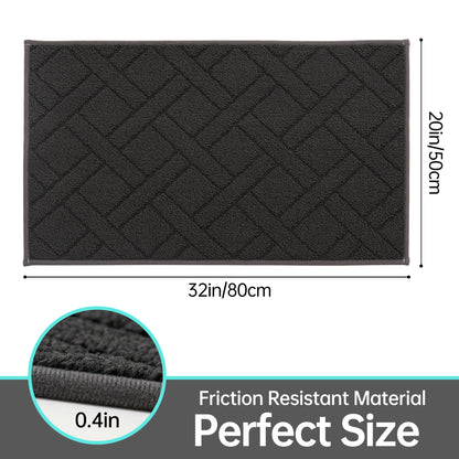 COSY HOMEER Indoor Doormat, Front Door Mat Non-Slip for Entrance, Absorbent Resist Dirt Door Rug for Inside, Low-Profile Welcome Mat, Entryway Rug Floor Mats Machine Washable