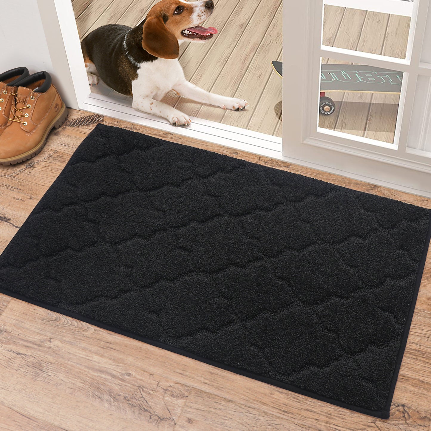 COSY HOMEER Indoor Doormat, Soft and Absorbent Door Mat Non-Slip, Dirt Trapper Mat Door Mats Low Profile Floor Mat Machine Washable for Entrance, Inside, Kitchen, Front Back Door