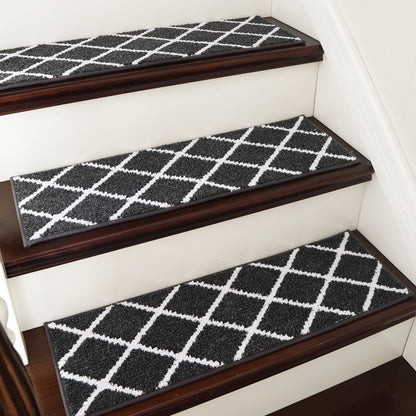 COSY HOMEER Edging Stair Treads Non-Slip for Wooden Steps, 9"x28", Indoor Carpet Stair Runners for Kids Elders and Pets, Machine Washable, 100% Polyester, TPE Backing