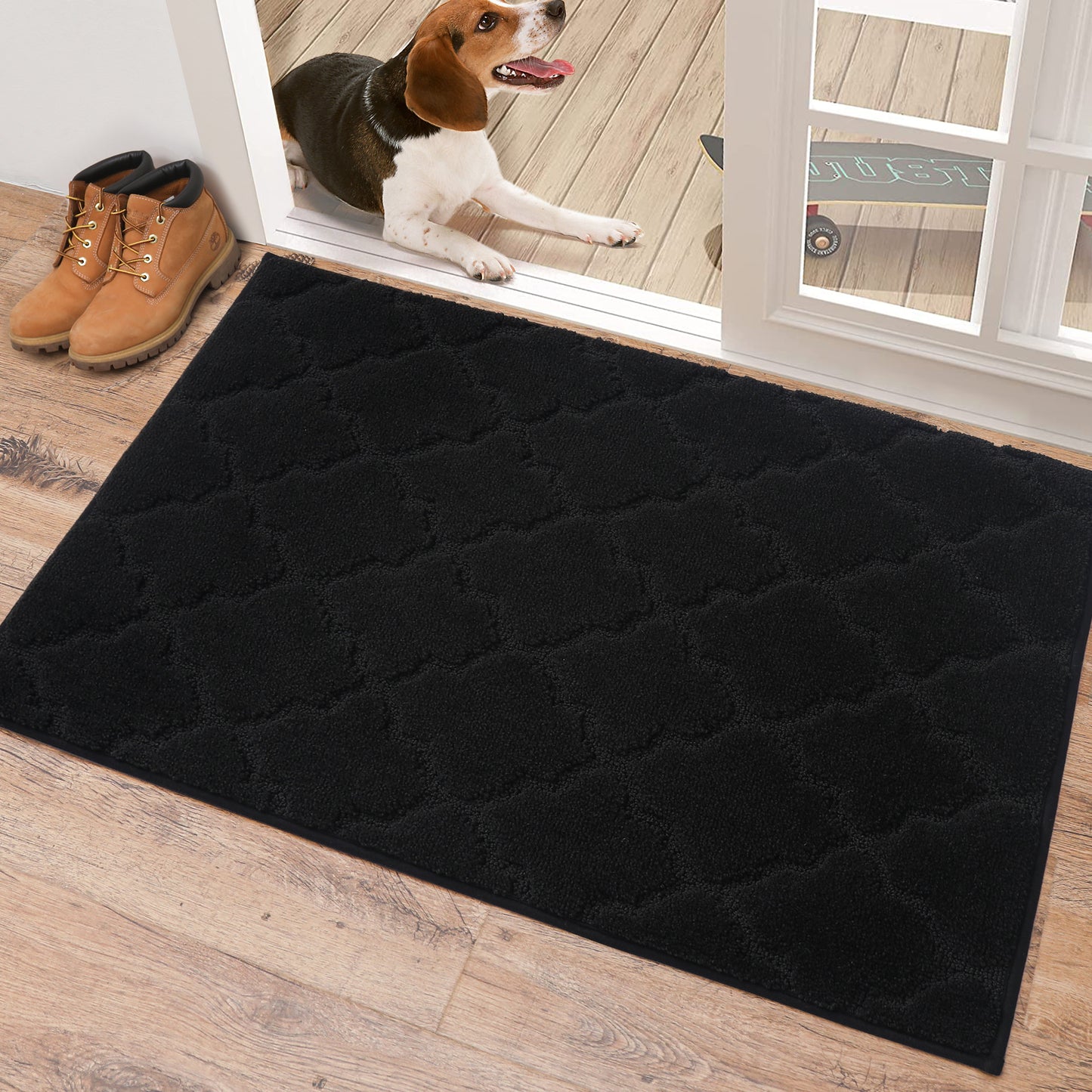 COSY HOMEER Indoor Doormat, Soft and Absorbent Door Mat Non-Slip, Dirt Trapper Mat Door Mats Low Profile Floor Mat Machine Washable for Entrance, Inside, Kitchen, Front Back Door