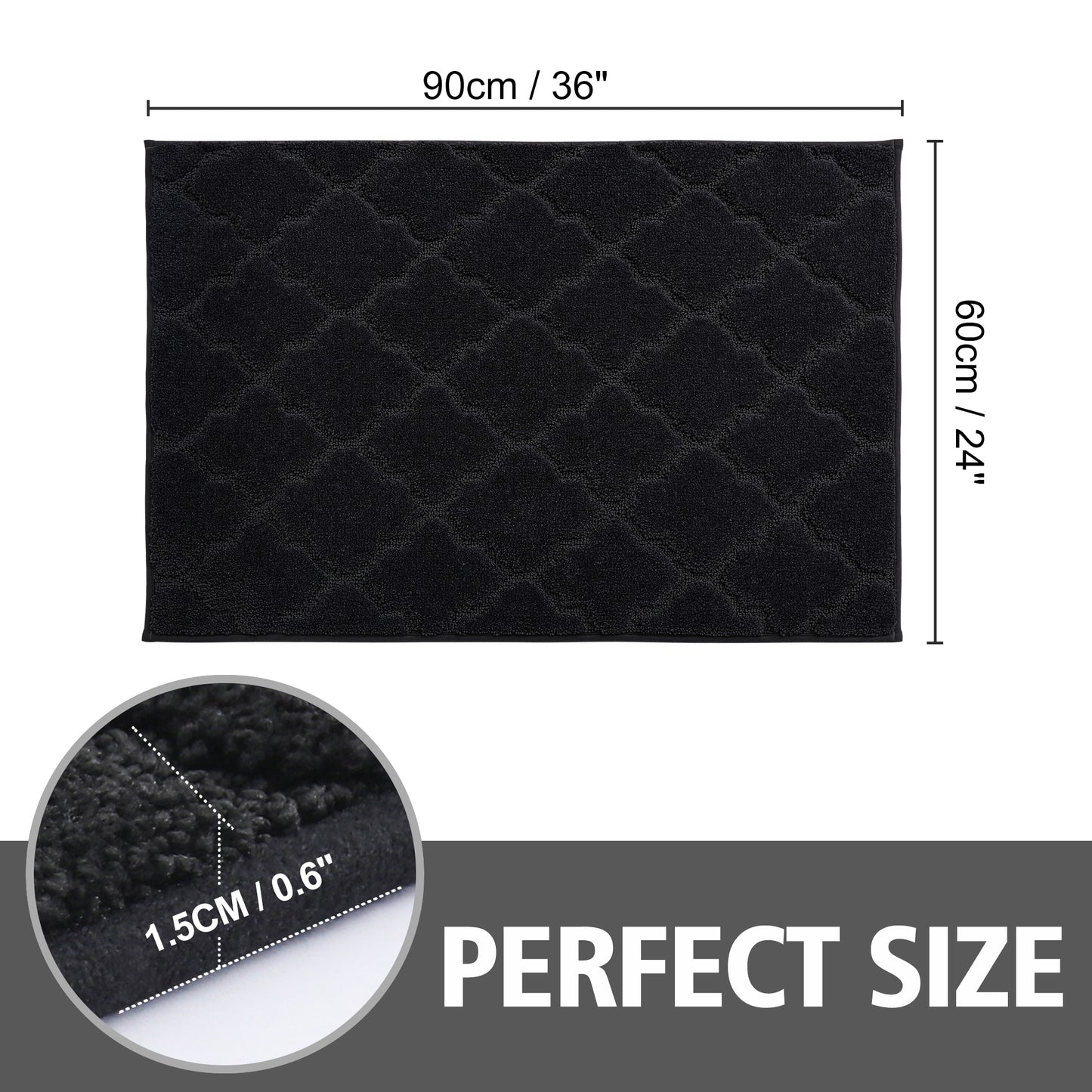 COSY HOMEER Indoor Doormat, Soft and Absorbent Door Mat Non-Slip, Dirt Trapper Mat Door Mats Low Profile Floor Mat Machine Washable for Entrance, Inside, Kitchen, Front Back Door