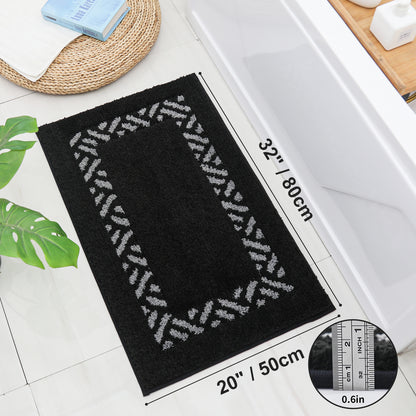 COSY HOMEER Microfiber Bathroom Rug, Soft and Absorbent Bath Mat Non-Slip, Thick Plush Bath Rugs Machine Washable for Bathroom Floor, Tubs and Showers