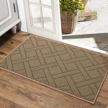 COSY HOMEER Indoor Doormat, Front Door Mat Non-Slip for Entrance, Absorbent Resist Dirt Door Rug for Inside, Low-Profile Welcome Mat, Entryway Rug Floor Mats Machine Washable