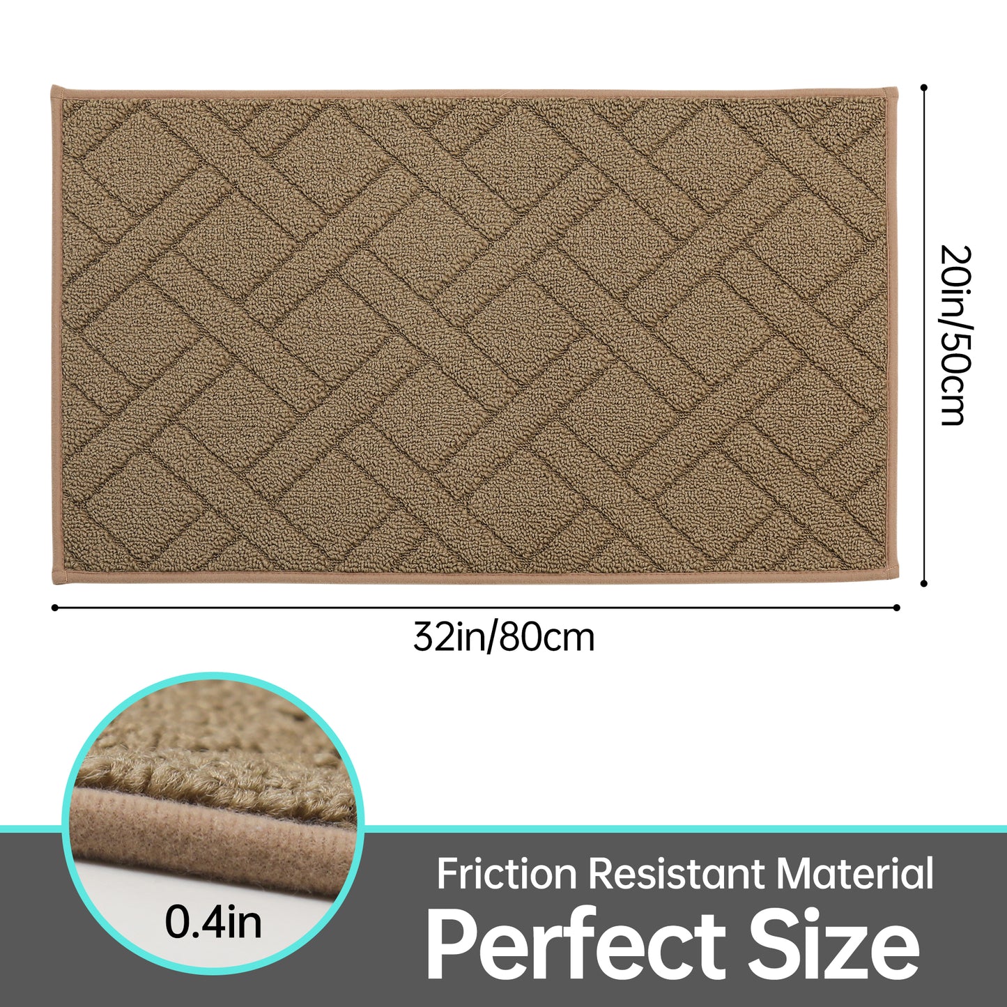 COSY HOMEER Indoor Doormat, Front Door Mat Non-Slip for Entrance, Absorbent Resist Dirt Door Rug for Inside, Low-Profile Welcome Mat, Entryway Rug Floor Mats Machine Washable