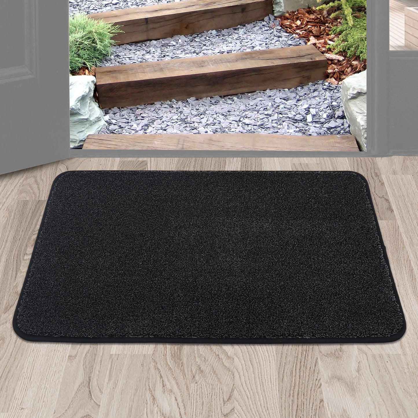 COSY HOMEER Doormat Indoor 24"x36", Soft and Absorbent Door Mat Non-Slip, Dirt Trapper Door Mats Entry Rug Low Profile Floor Mat Machine Washable Rugs for Entryway, Front Back Door, Kitchen