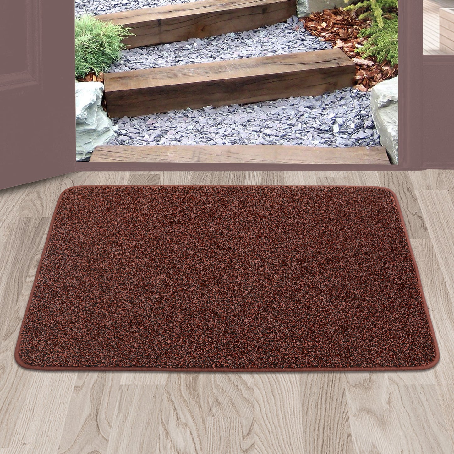 COSY HOMEER Doormat Indoor 24"x36", Soft and Absorbent Door Mat Non-Slip, Dirt Trapper Door Mats Entry Rug Low Profile Floor Mat Machine Washable Rugs for Entryway, Front Back Door, Kitchen