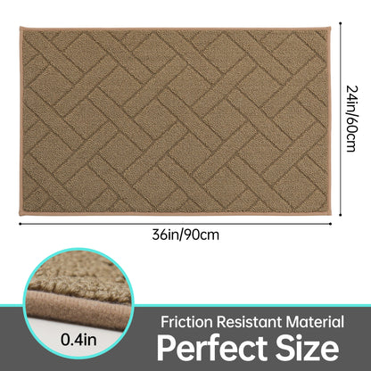 COSY HOMEER Indoor Doormat, Front Door Mat Non-Slip for Entrance, Absorbent Resist Dirt Door Rug for Inside, Low-Profile Welcome Mat, Entryway Rug Floor Mats Machine Washable