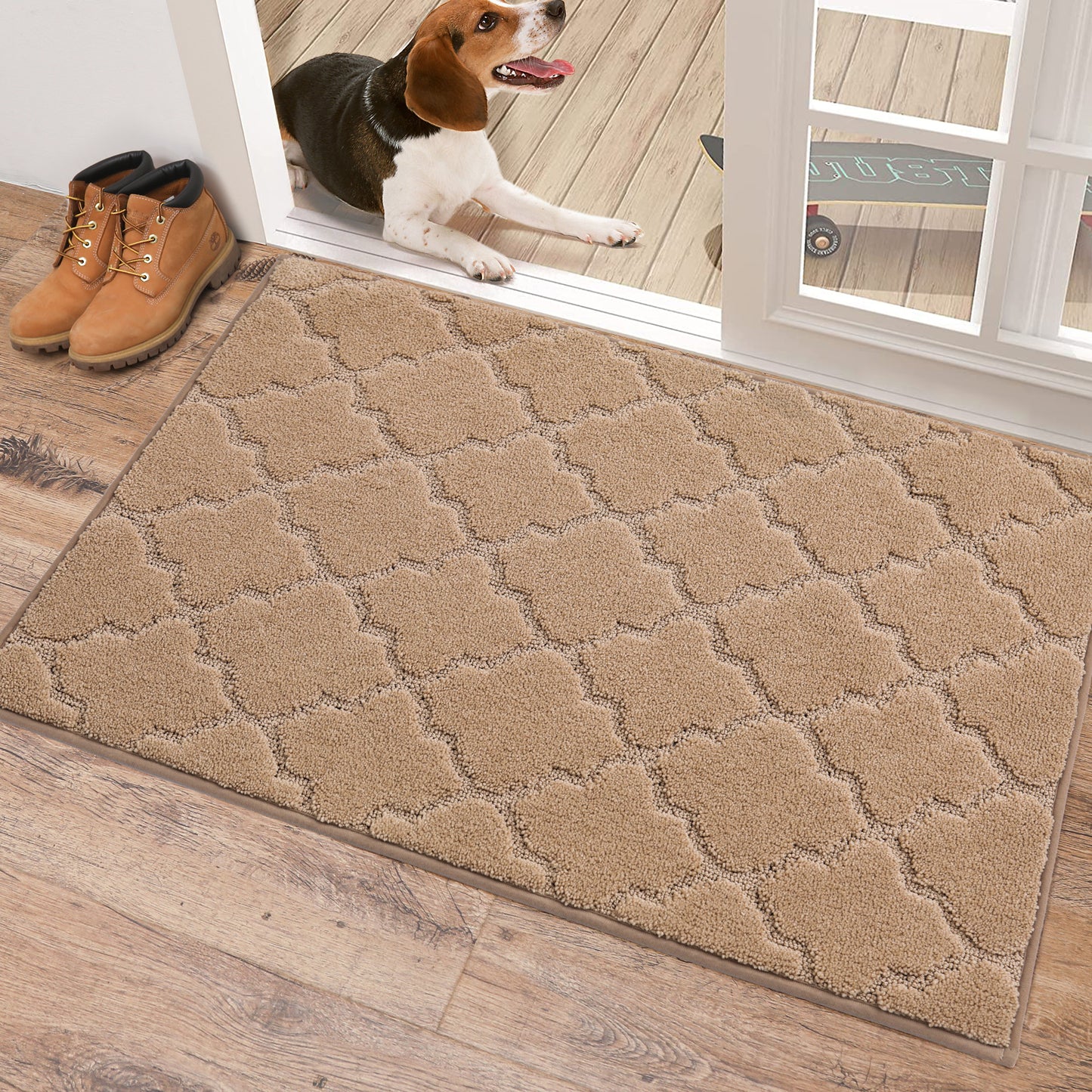 COSY HOMEER Indoor Doormat, Soft and Absorbent Door Mat Non-Slip, Dirt Trapper Mat Door Mats Low Profile Floor Mat Machine Washable for Entrance, Inside, Kitchen, Front Back Door