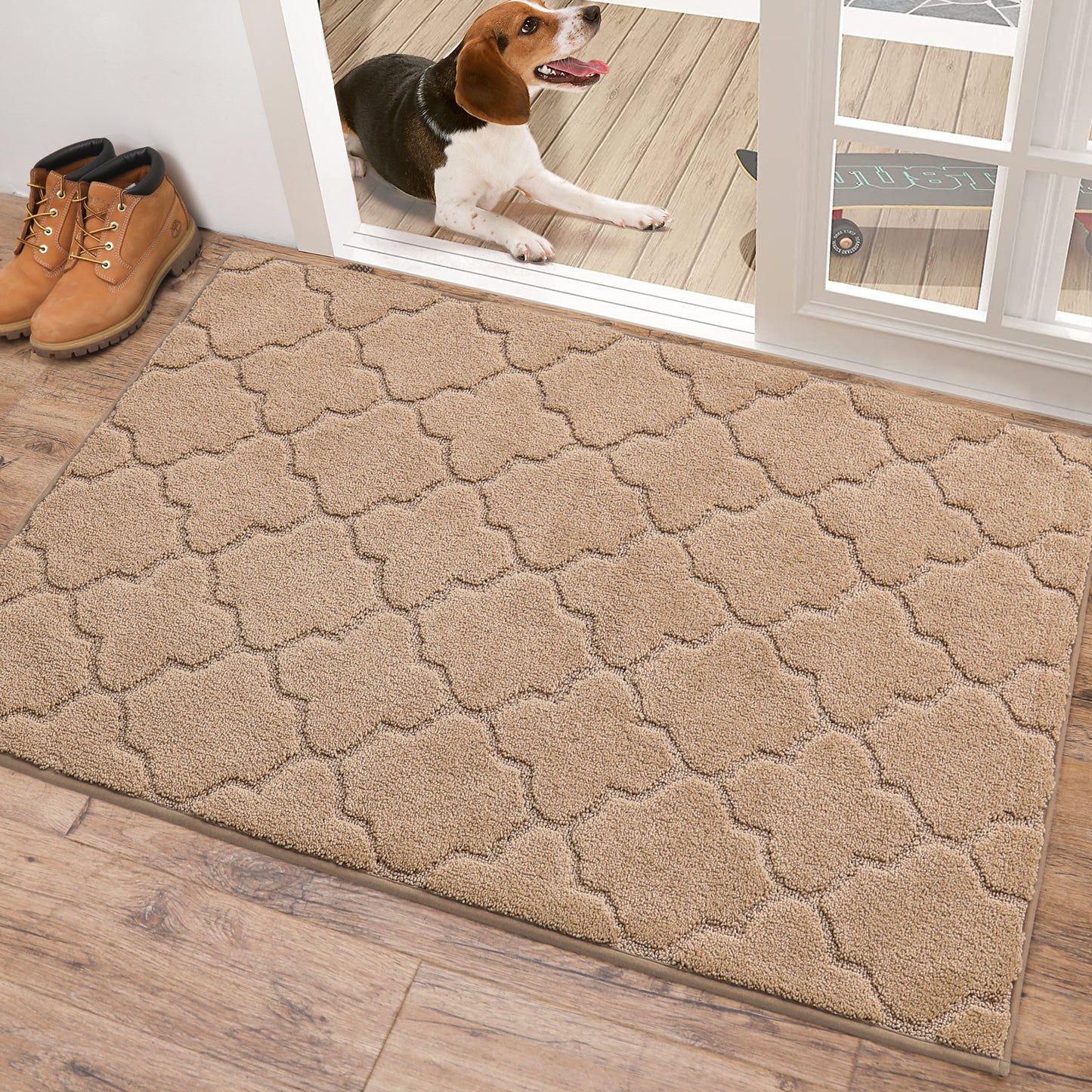 COSY HOMEER Indoor Doormat, Soft and Absorbent Door Mat Non-Slip, Dirt Trapper Mat Door Mats Low Profile Floor Mat Machine Washable for Entrance, Inside, Kitchen, Front Back Door