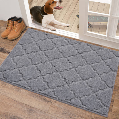 COSY HOMEER Indoor Doormat, Soft and Absorbent Door Mat Non-Slip, Dirt Trapper Mat Door Mats Low Profile Floor Mat Machine Washable for Entrance, Inside, Kitchen, Front Back Door