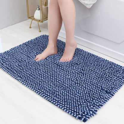 COSY HOMEER Chenille Bathroom Rug, Soft Absorbent Bath Mat Non-Slip, 1.2" Thick Plush Bath Rugs Machine Washable for Bathroom Floor, Tubs and Showers