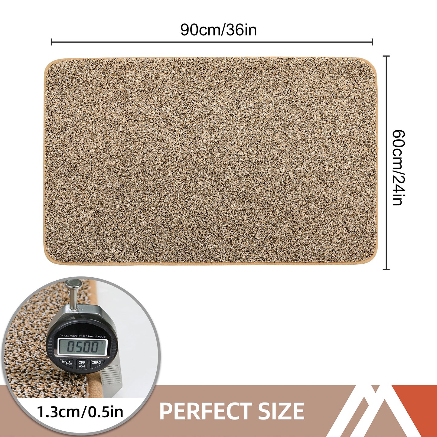 COSY HOMEER Doormat Indoor 24"x36", Soft and Absorbent Door Mat Non-Slip, Dirt Trapper Door Mats Entry Rug Low Profile Floor Mat Machine Washable Rugs for Entryway, Front Back Door, Kitchen