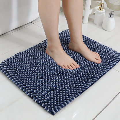 COSY HOMEER Chenille Bathroom Rug, Soft Absorbent Bath Mat Non-Slip, 1.2" Thick Plush Bath Rugs Machine Washable for Bathroom Floor, Tubs and Showers