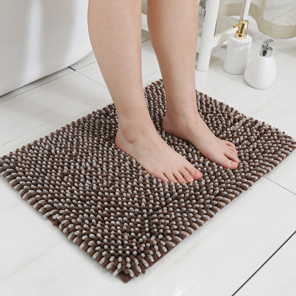 COSY HOMEER Chenille Bathroom Rug, Soft Absorbent Bath Mat Non-Slip, 1.2" Thick Plush Bath Rugs Machine Washable for Bathroom Floor, Tubs and Showers