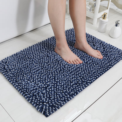 COSY HOMEER Chenille Bathroom Rug, Soft Absorbent Bath Mat Non-Slip, 1.2" Thick Plush Bath Rugs Machine Washable for Bathroom Floor, Tubs and Showers