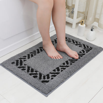 COSY HOMEER Microfiber Bathroom Rug, Soft and Absorbent Bath Mat Non-Slip, Thick Plush Bath Rugs Machine Washable for Bathroom Floor, Tubs and Showers